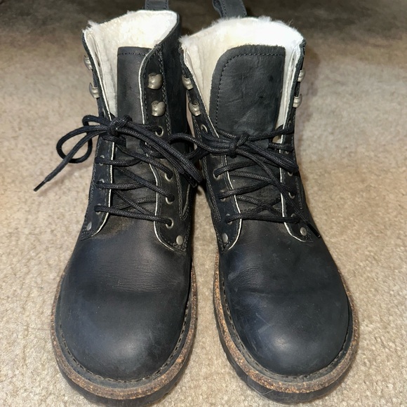 Black Birkenstock Lace Up Boot - Picture 4 of 6